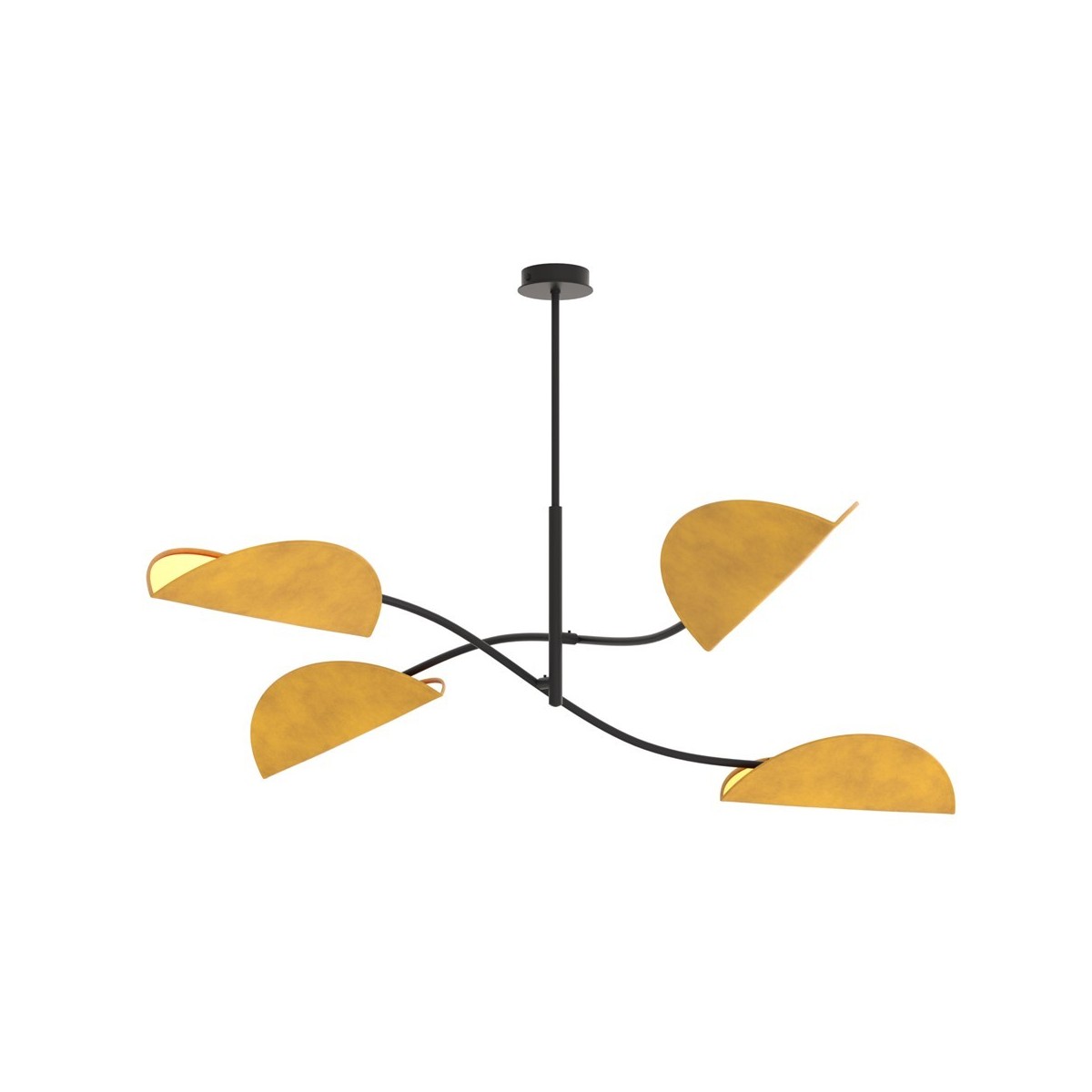 Emibig LOTUS 4 BL MUSTARD EM1460/4 kolor czarny z kategorii lampy sufitowe