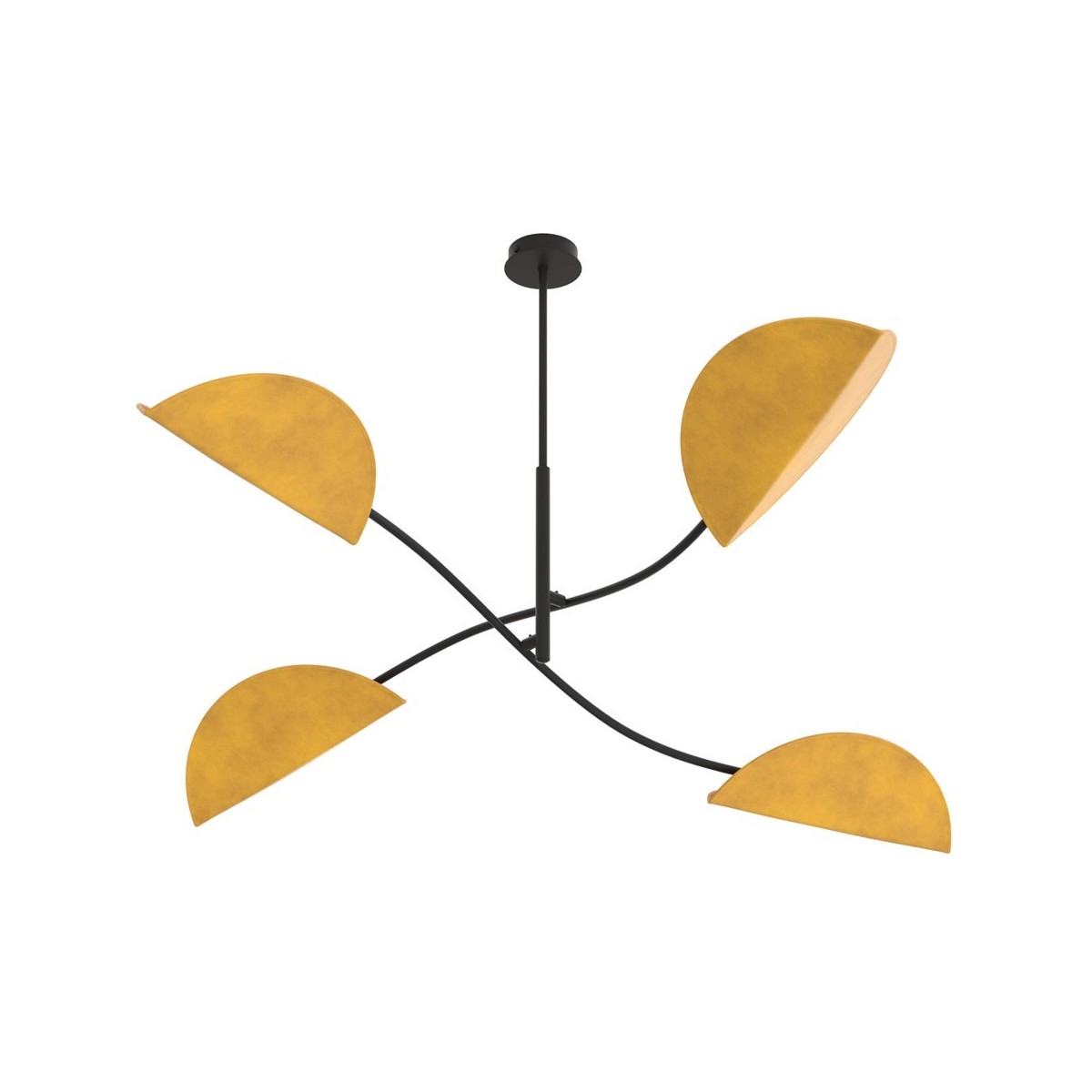 Emibig LOTUS 4 BL MUSTARD EM1460/4 kolor czarny z kategorii lampy sufitowe