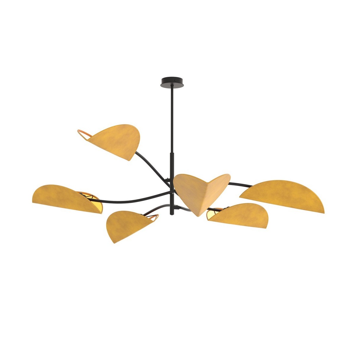Emibig LOTUS 6 BL MUSTARD EM1460/6 kolor czarny z kategorii lampy sufitowe