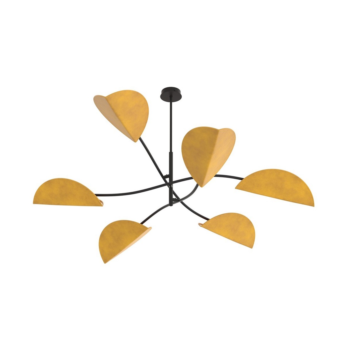 Emibig LOTUS 6 BL MUSTARD EM1460/6 kolor czarny z kategorii lampy sufitowe