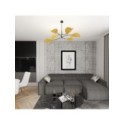 Emibig LOTUS 6 BL MUSTARD EM1460/6 kolor czarny z kategorii lampy sufitowe