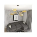 Emibig LOTUS 6 BL MUSTARD EM1460/6 kolor czarny z kategorii lampy sufitowe