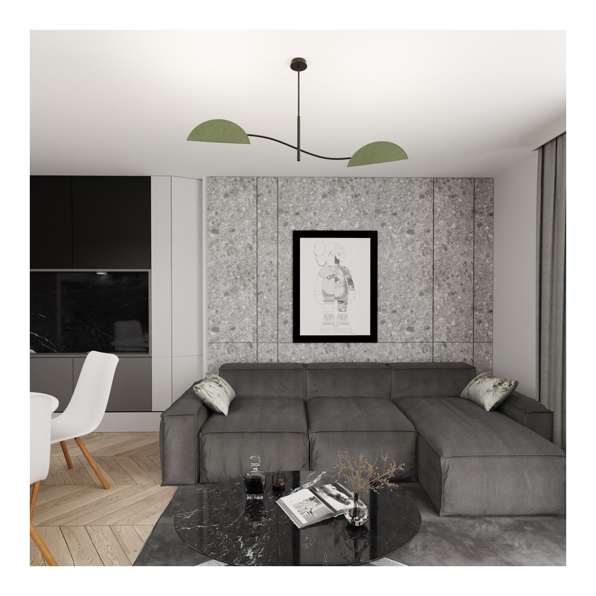 Emibig LOTUS 2 BL GREEN EM1461/2 kolor czarny z kategorii lampy sufitowe