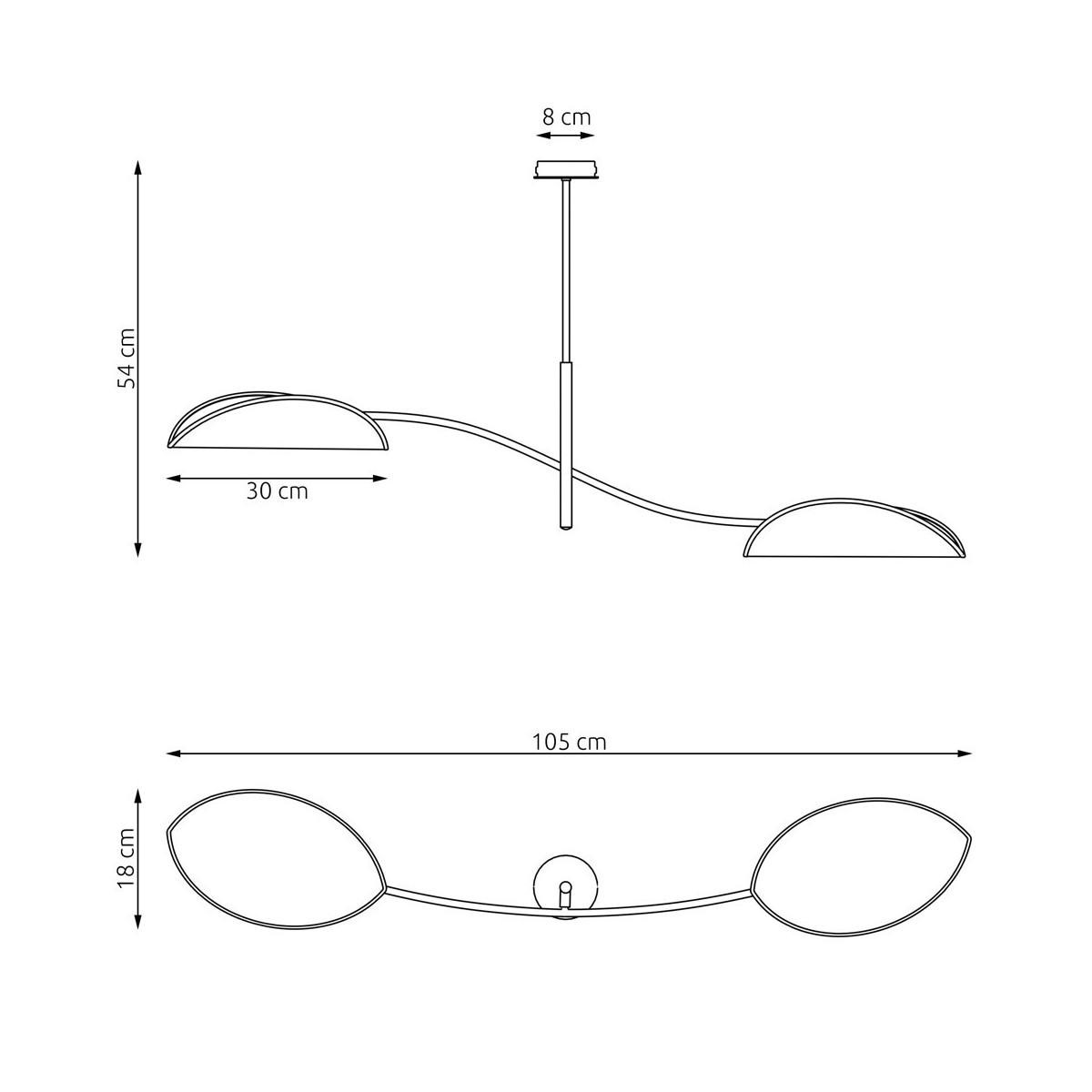 Emibig LOTUS 2 BL GREEN EM1461/2 kolor czarny z kategorii lampy sufitowe
