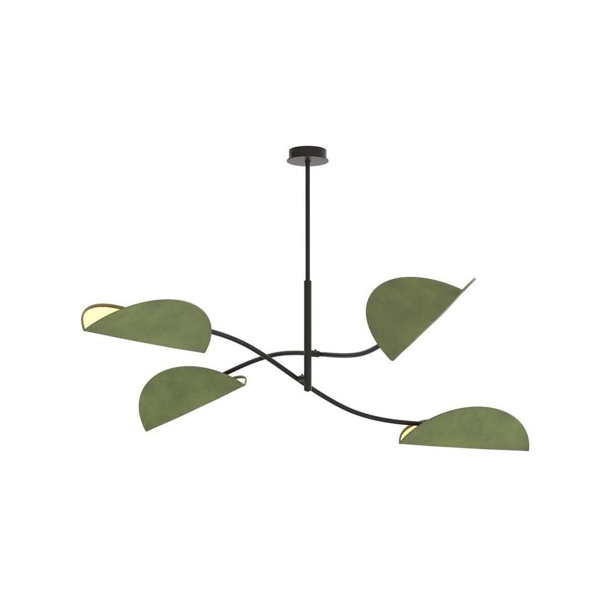 Emibig LOTUS 4 BL GREEN EM1461/4 kolor czarny z kategorii lampy sufitowe