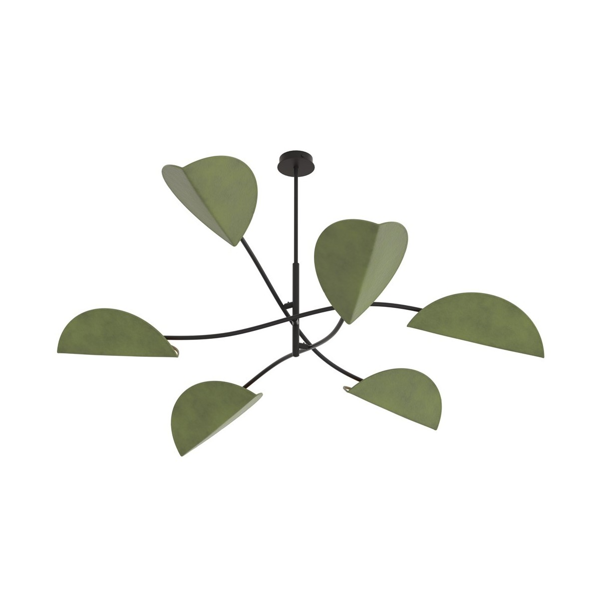 Emibig LOTUS 6 BL GREEN EM1461/6 kolor czarny z kategorii lampy sufitowe