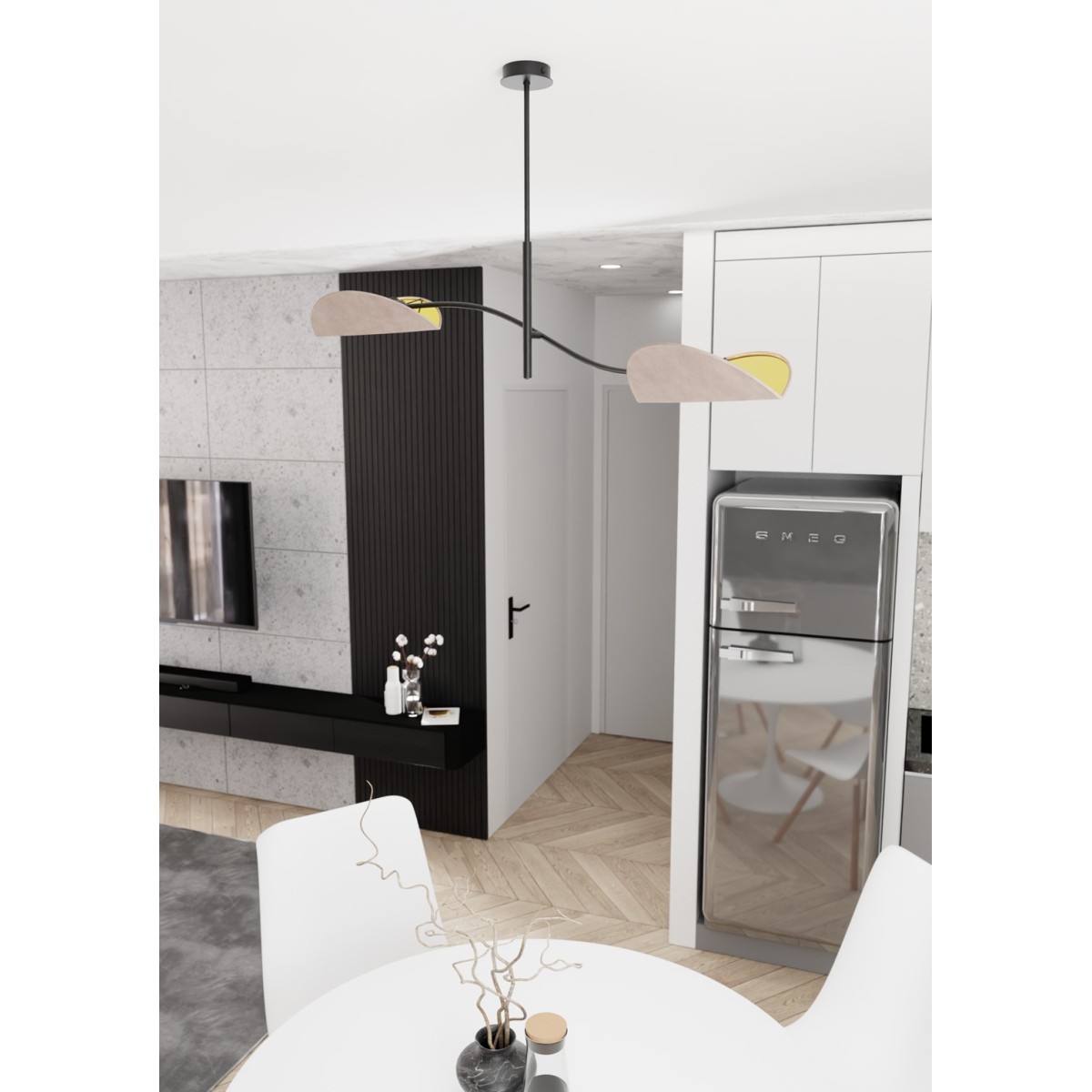 Emibig LOTUS 2 BL GRAY EM1462/2 kolor czarny z kategorii lampy sufitowe