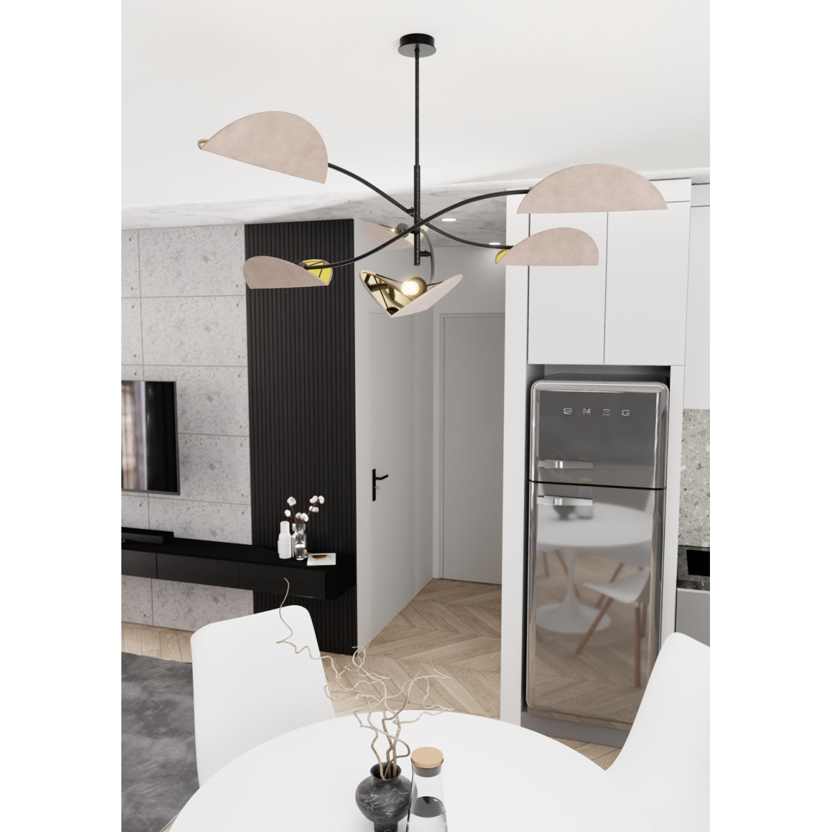 Emibig LOTUS 6 BL GRAY EM1462/6 kolor czarny z kategorii lampy sufitowe