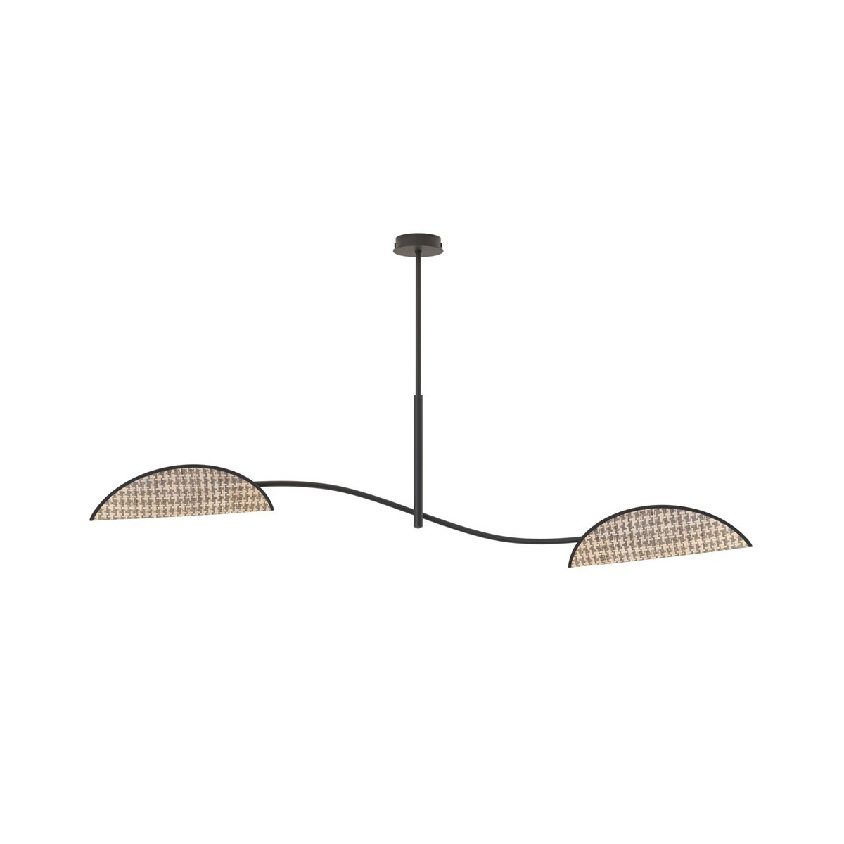 Emibig LOTUS 2 BL NATURAL EM1463/2 kolor czarny z kategorii lampy sufitowe