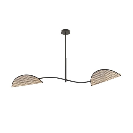 Emibig LOTUS 2 BL NATURAL EM1463/2 kolor czarny z kategorii lampy sufitowe