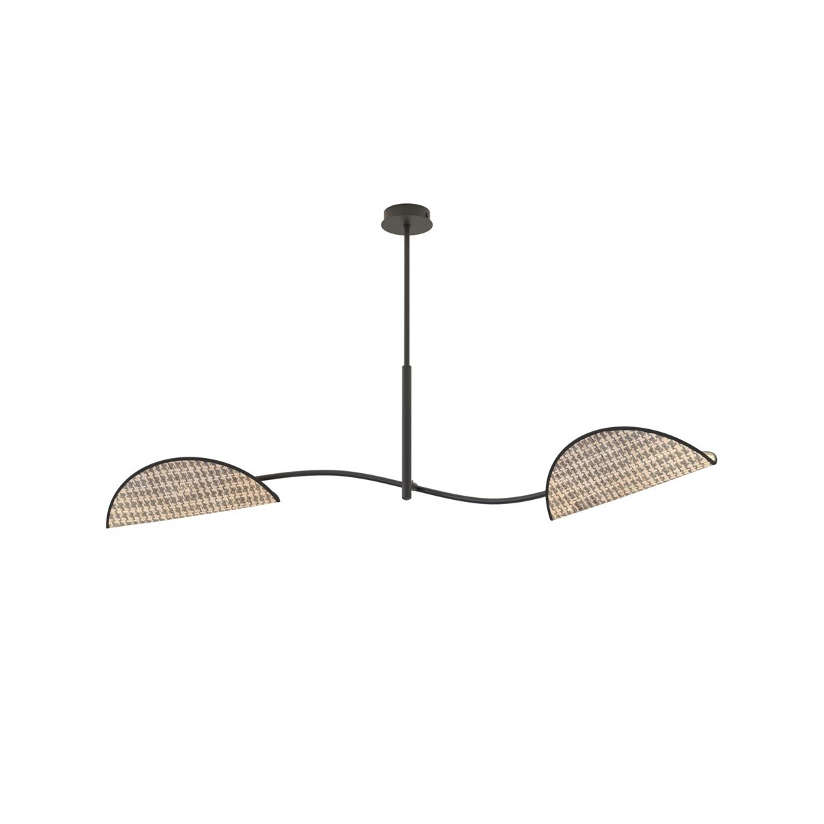 Emibig LOTUS 2 BL NATURAL EM1463/2 kolor czarny z kategorii lampy sufitowe