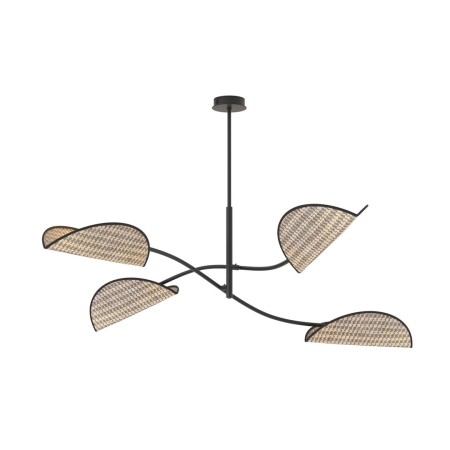 Emibig LOTUS 4 BL NATURAL EM1463/4 kolor czarny z kategorii lampy sufitowe