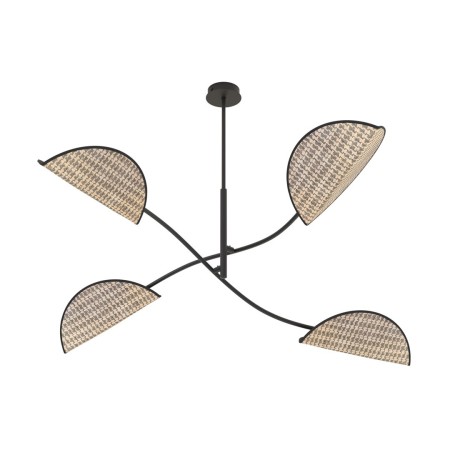 Emibig LOTUS 4 BL NATURAL EM1463/4 kolor czarny z kategorii lampy sufitowe