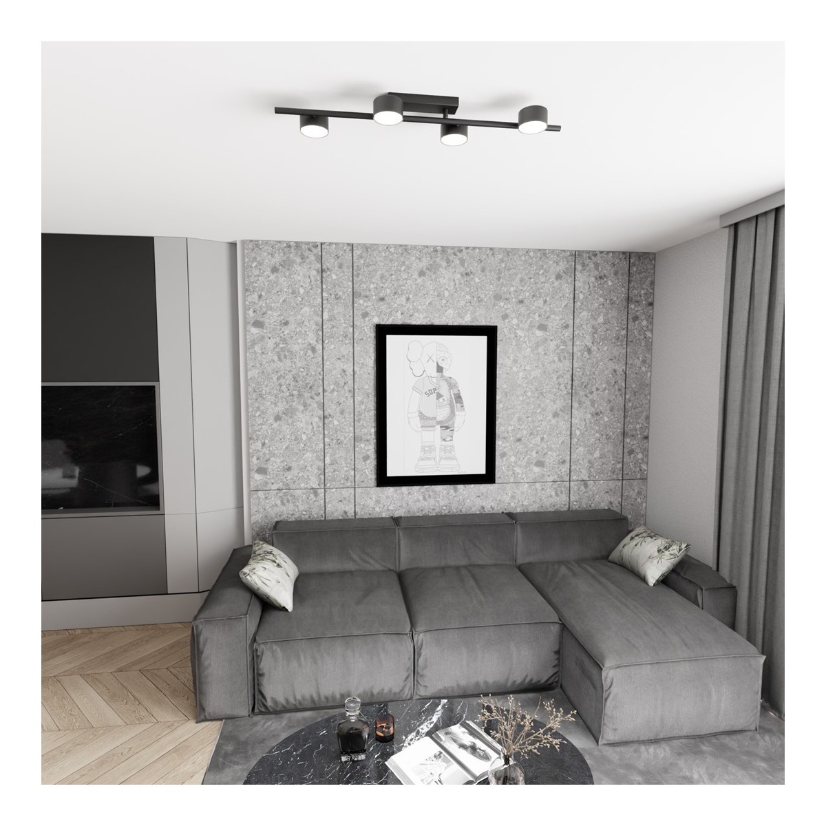 Emibig BET 4 BL EM1467/4 kolor czarny z kategorii lampy sufitowe