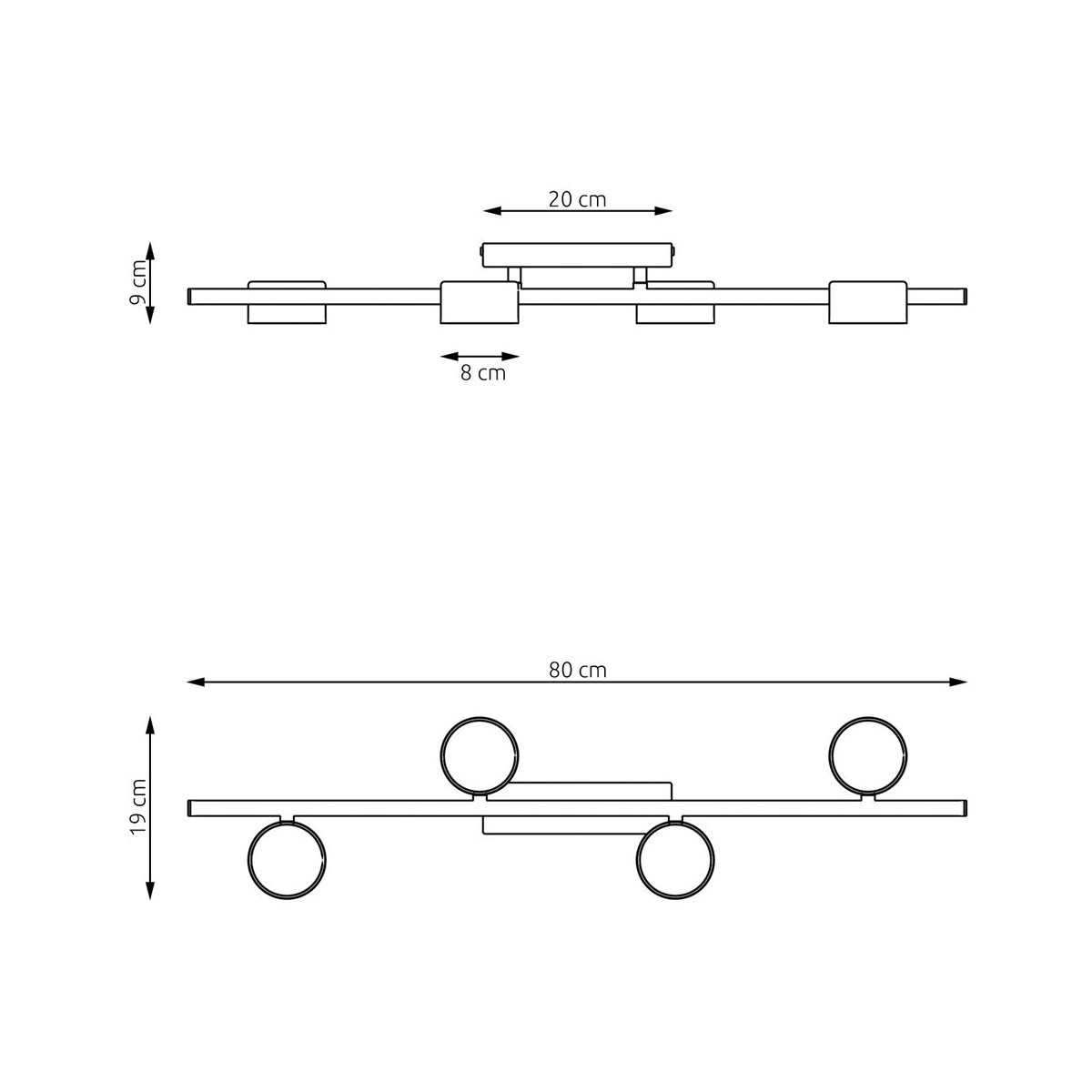 Emibig BET 4 BL EM1467/4 kolor czarny z kategorii lampy sufitowe