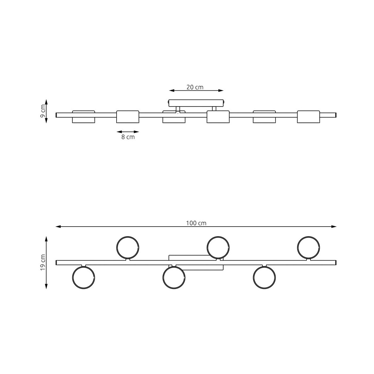 Emibig BET 6 BL EM1467/6 kolor czarny z kategorii lampy sufitowe