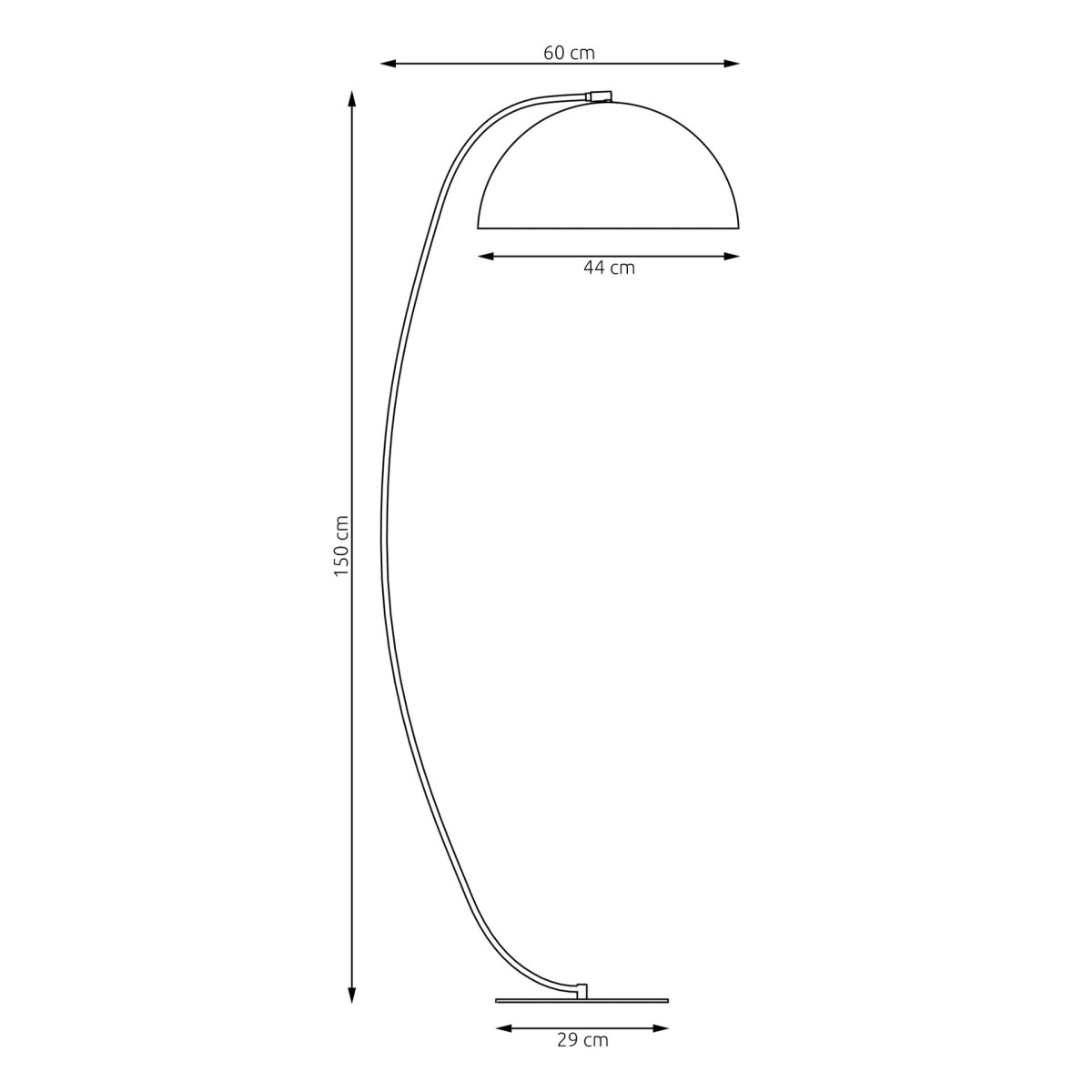 Emibig ARCOS LP1 OR ORANGE EM1469/LP1 kolor z kategorii lampy podłogowe