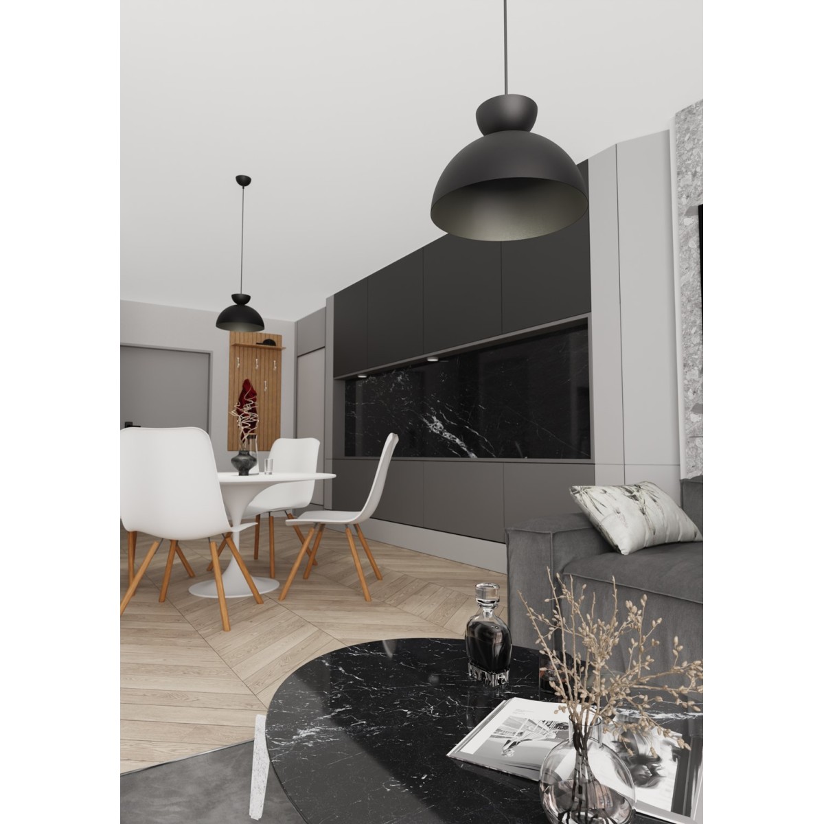 Emibig LUNARO 1S BL BLACK EM1471/1S kolor czarny z kategorii lampy wiszące