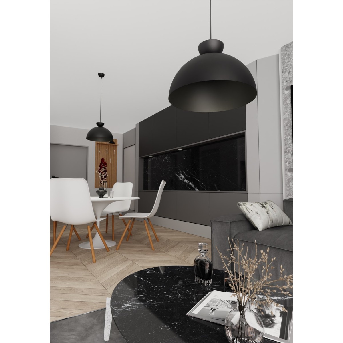 Emibig LUNARO 1L BL BLACK EM1471/1L kolor czarny z kategorii lampy wiszące