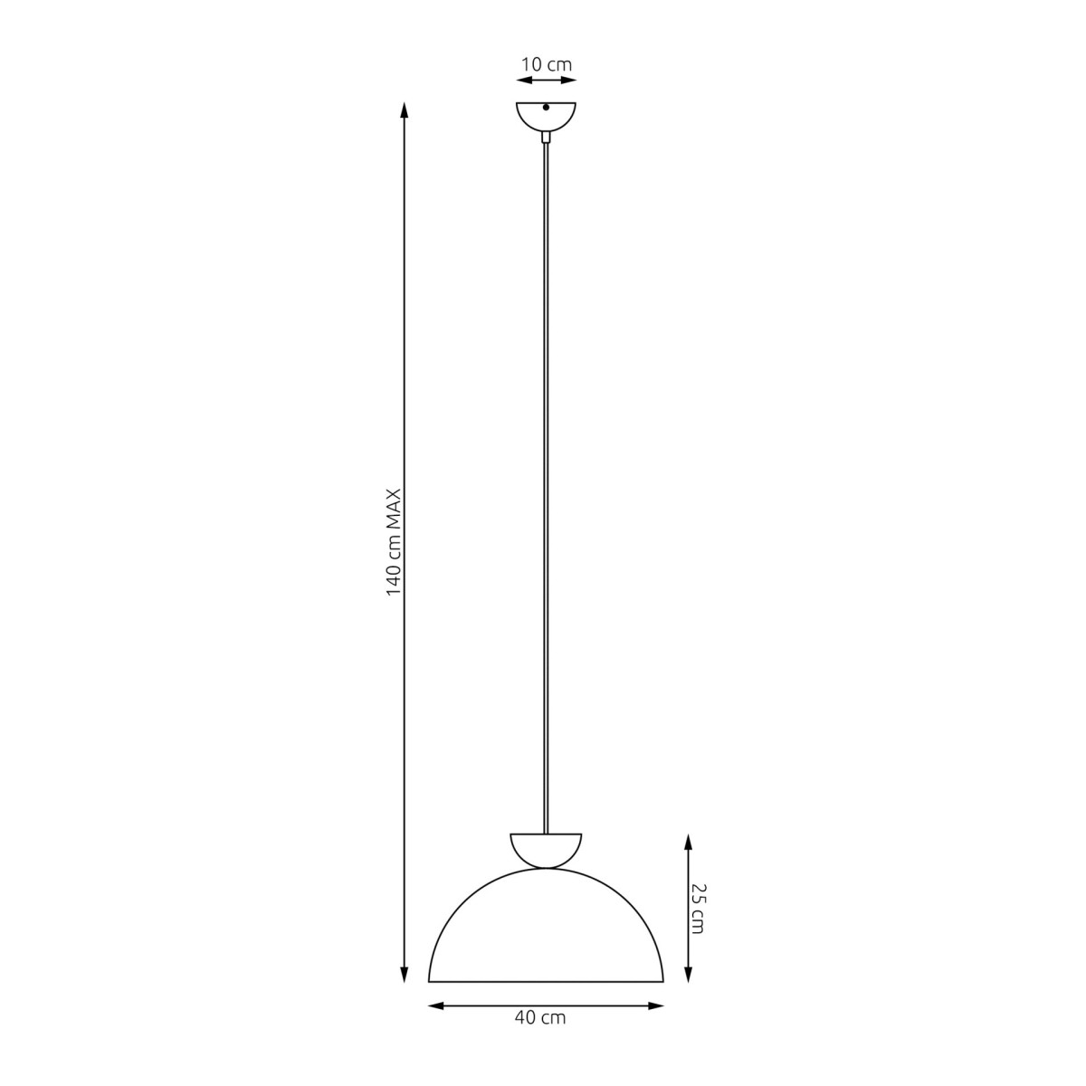 Emibig LUNARO 1L BL BLACK EM1471/1L kolor czarny z kategorii lampy wiszące