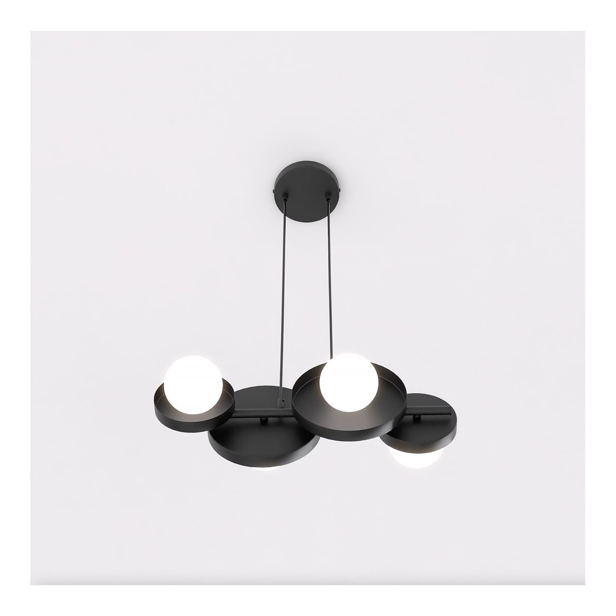 Emibig MODEL 4 BLACK EM1486/4 kolor czarny z kategorii lampy wiszące