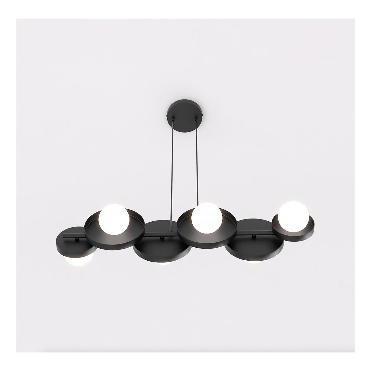 Emibig MODEL 6 BLACK EM1486/6 kolor czarny z kategorii lampy wiszące