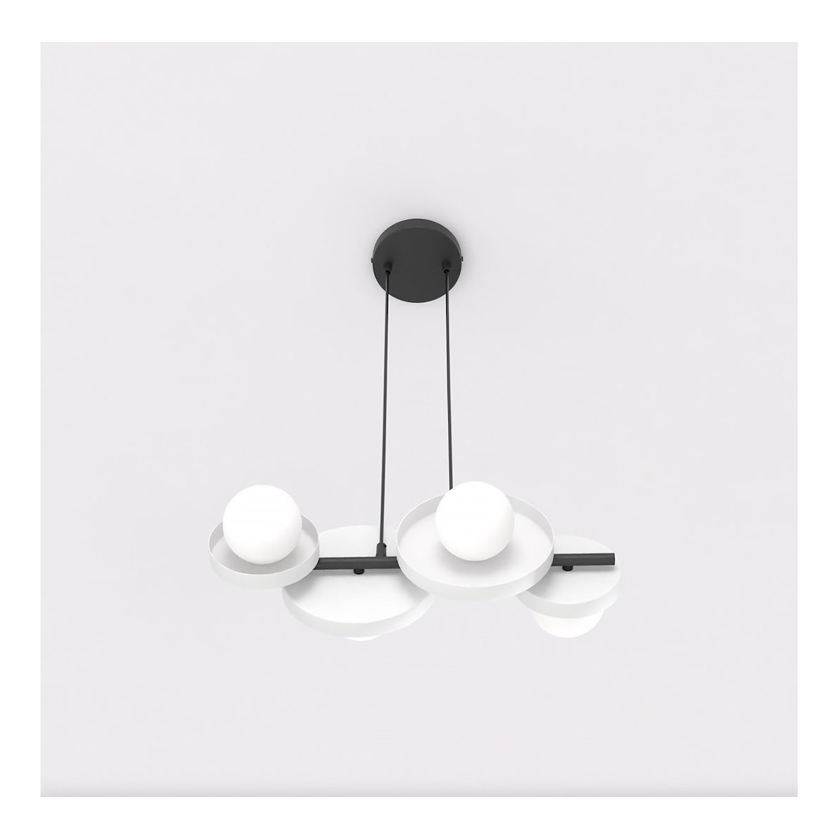 Emibig MODEL 4 BL WHITE EM1487/4 kolor czarny z kategorii lampy wiszące