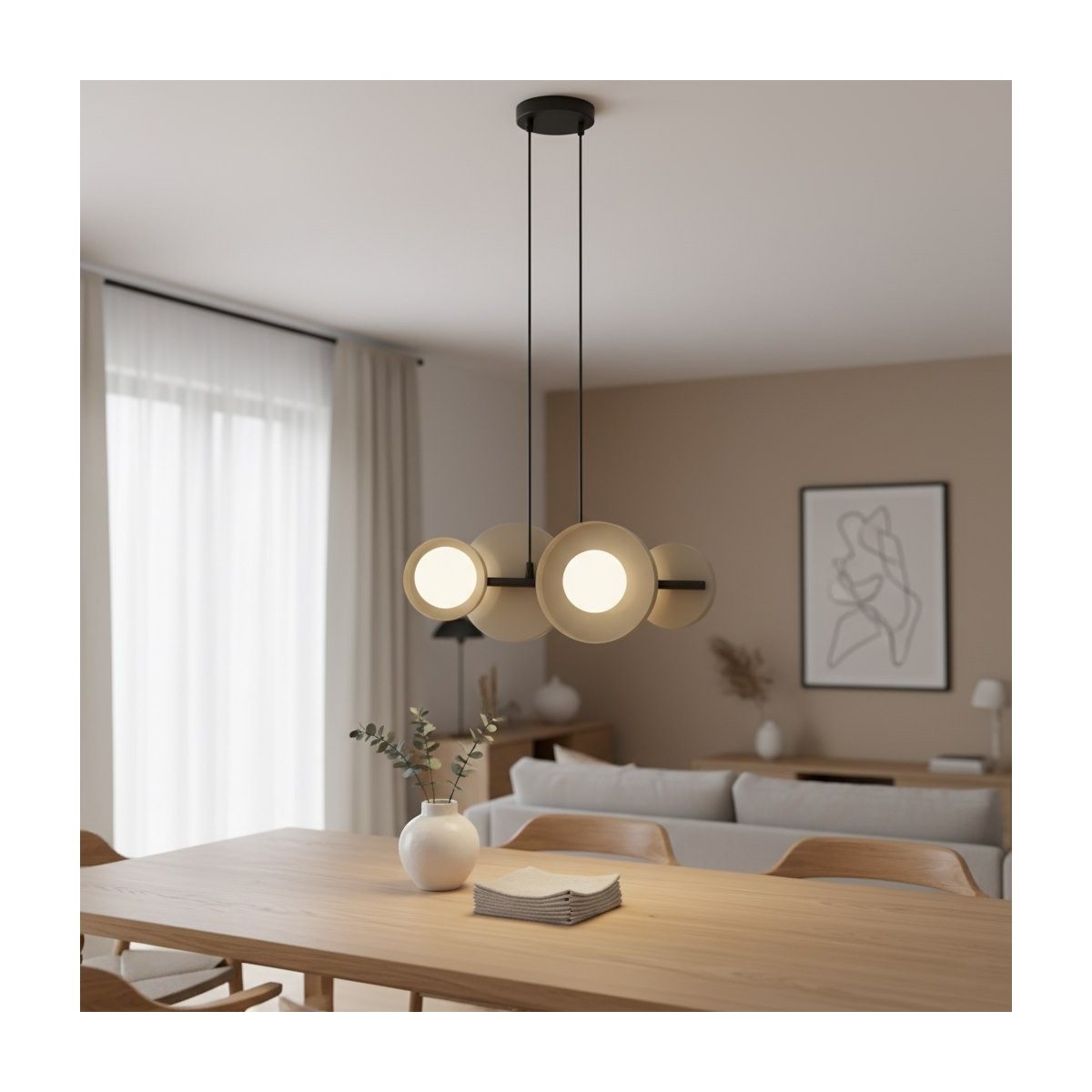 Emibig MODEL 4 BL MOKKA EM1488/4 kolor mocha z kategorii lampy wiszące