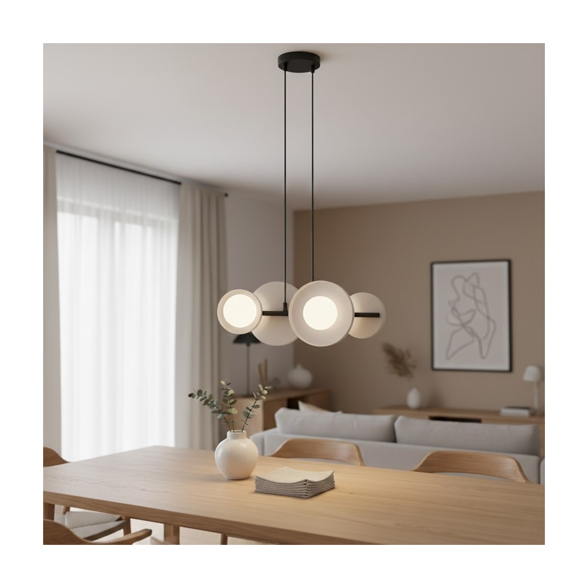 Emibig MODEL 4 BL GRAY EM1489/4 kolor szary z kategorii lampy wiszące