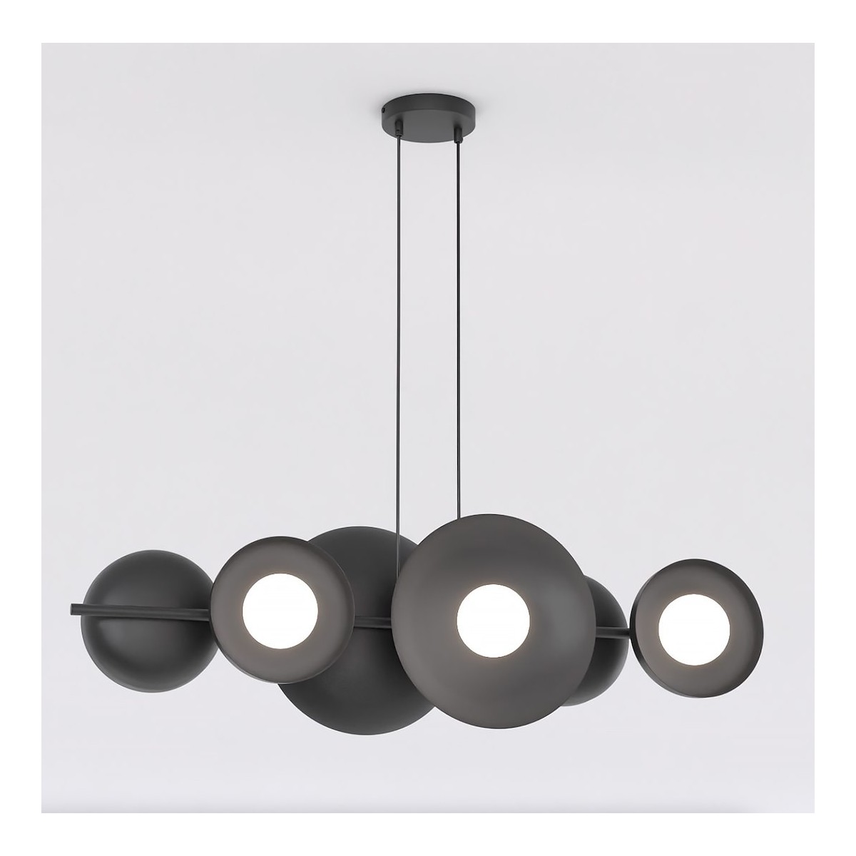 Emibig VOLUM 6 BLACK EM1482/6 kolor czarny z kategorii lampy wiszące