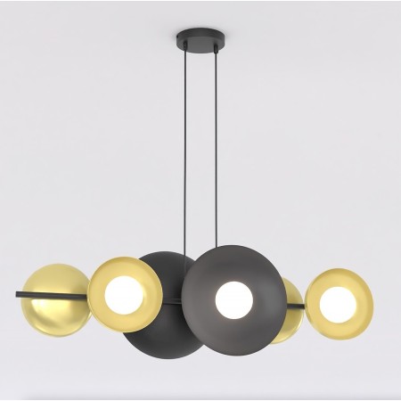 Emibig VOLUM 6 BL GOLD EM1483/6 kolor czarny z kategorii lampy wiszące