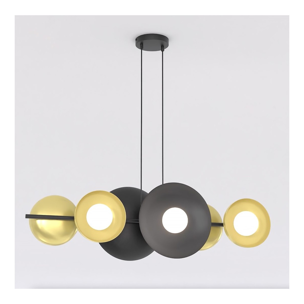 Emibig VOLUM 6 BL GOLD EM1483/6 kolor czarny z kategorii lampy wiszące