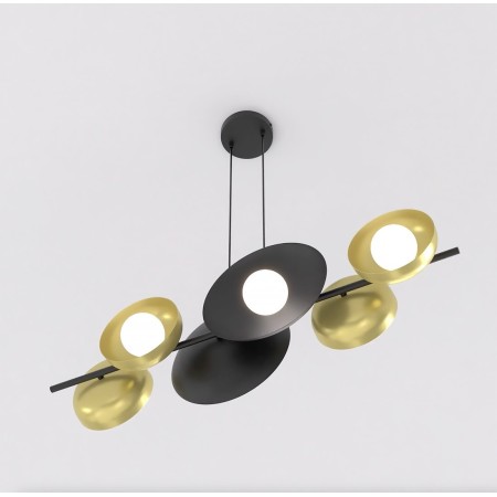 Emibig VOLUM 6 BL GOLD EM1483/6 kolor czarny z kategorii lampy wiszące