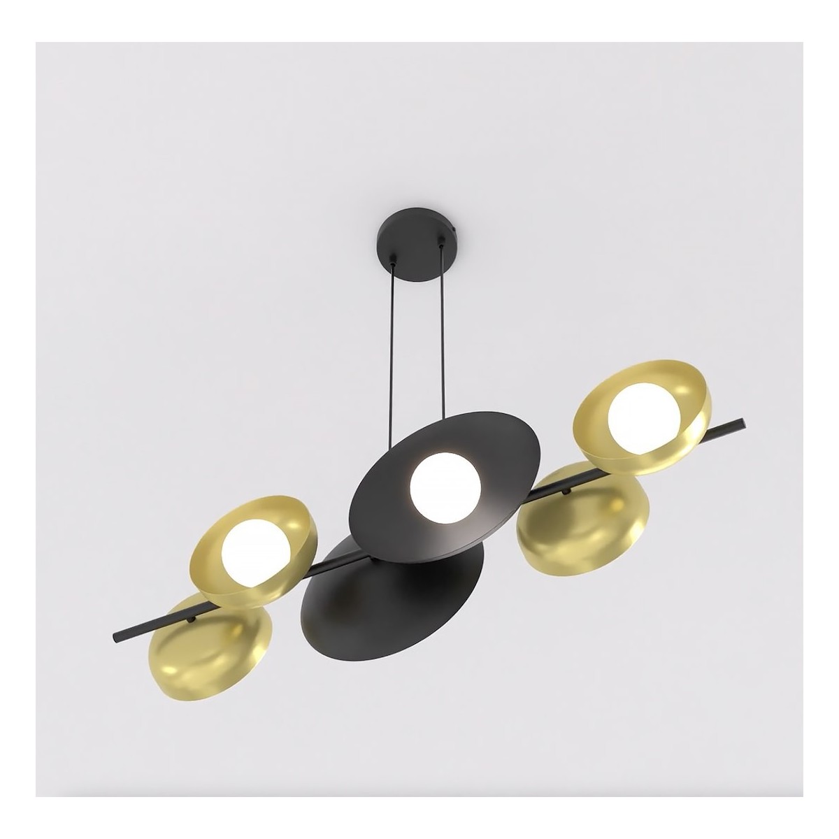 Emibig VOLUM 6 BL GOLD EM1483/6 kolor czarny z kategorii lampy wiszące