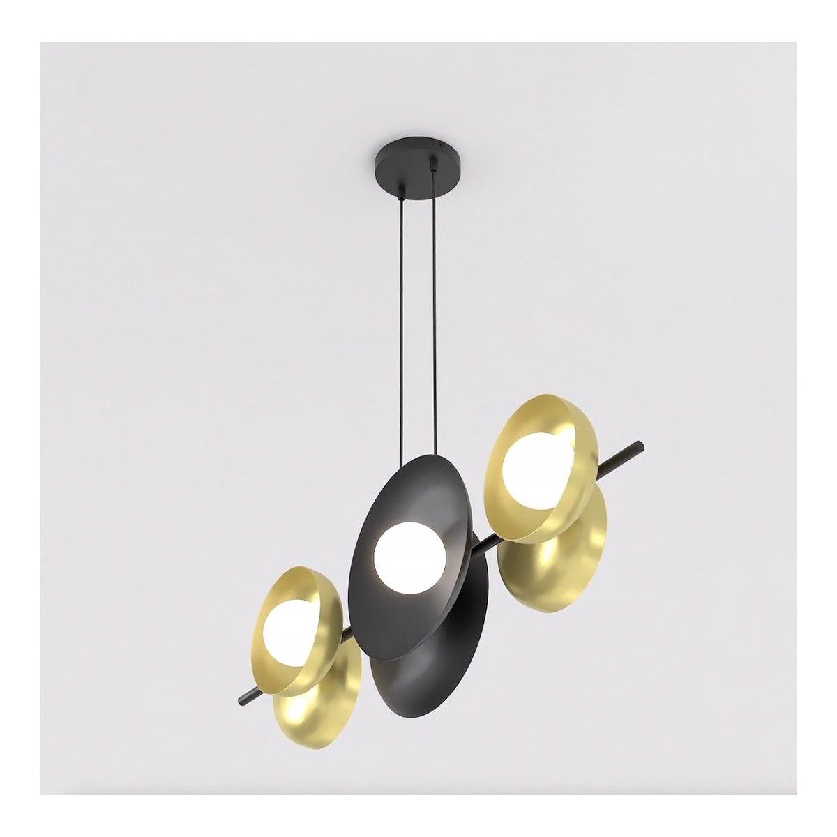 Emibig VOLUM 6 BL GOLD EM1483/6 kolor czarny z kategorii lampy wiszące