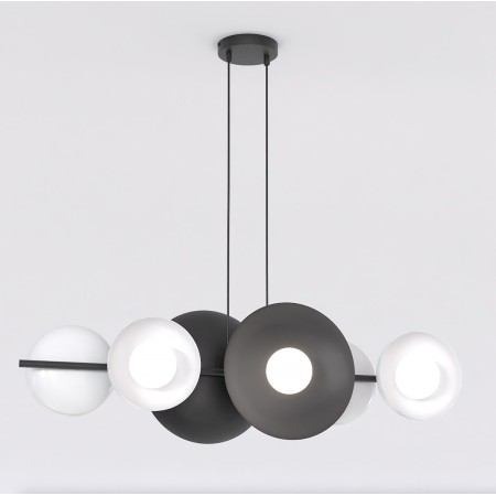 Emibig VOLUM 6 BL WHITE EM1484/6 kolor czarny z kategorii lampy wiszące