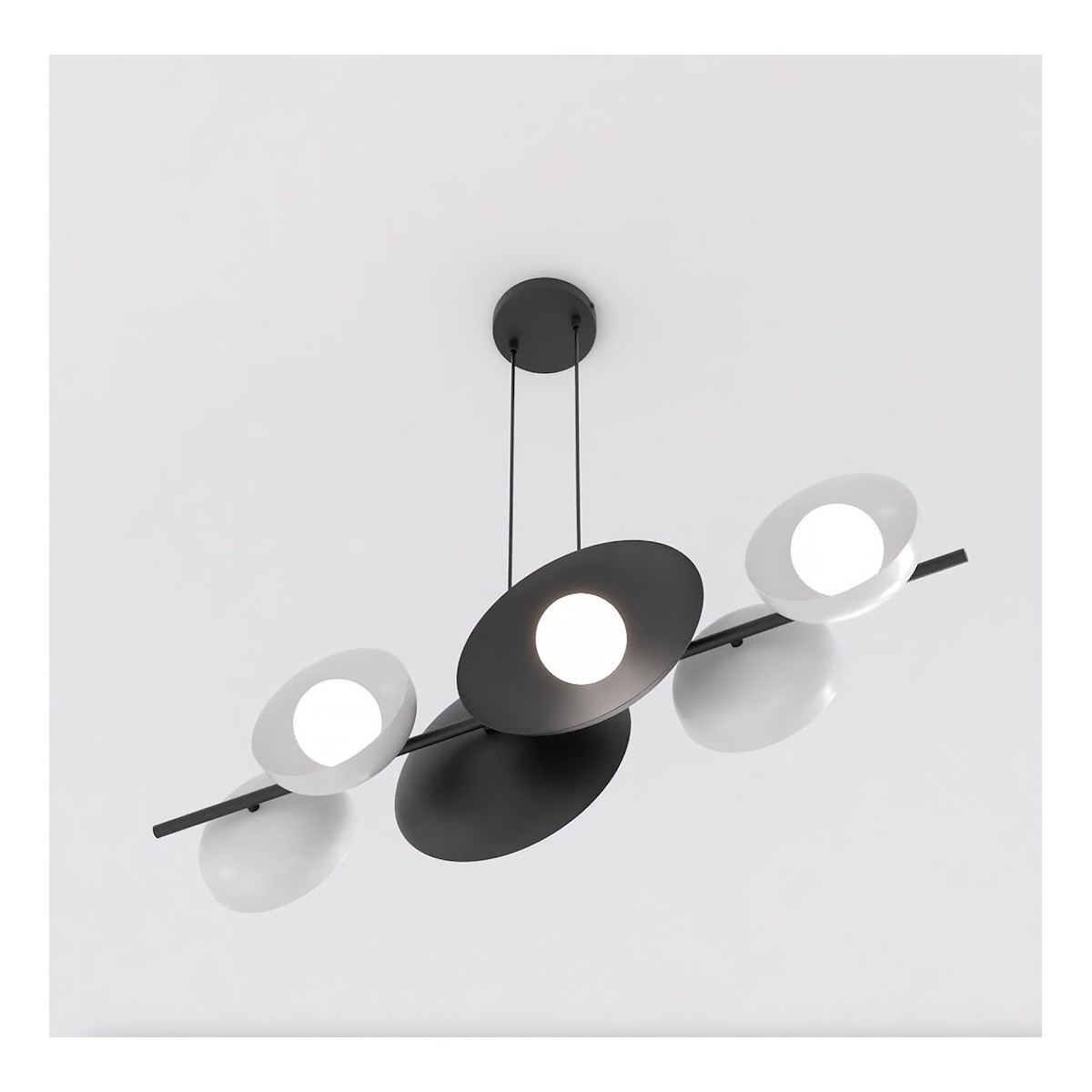 Emibig VOLUM 6 BL WHITE EM1484/6 kolor czarny z kategorii lampy wiszące