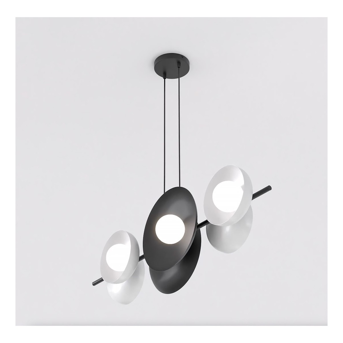 Emibig VOLUM 6 BL WHITE EM1484/6 kolor czarny z kategorii lampy wiszące