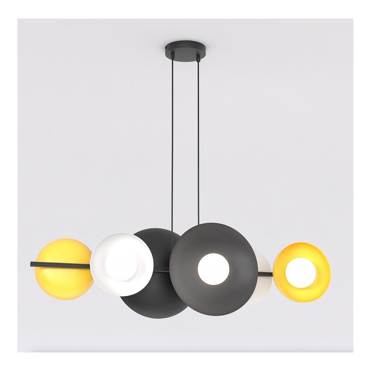 Emibig VOLUM 6 BL MIX EM1485/6 kolor czarny z kategorii lampy wiszące