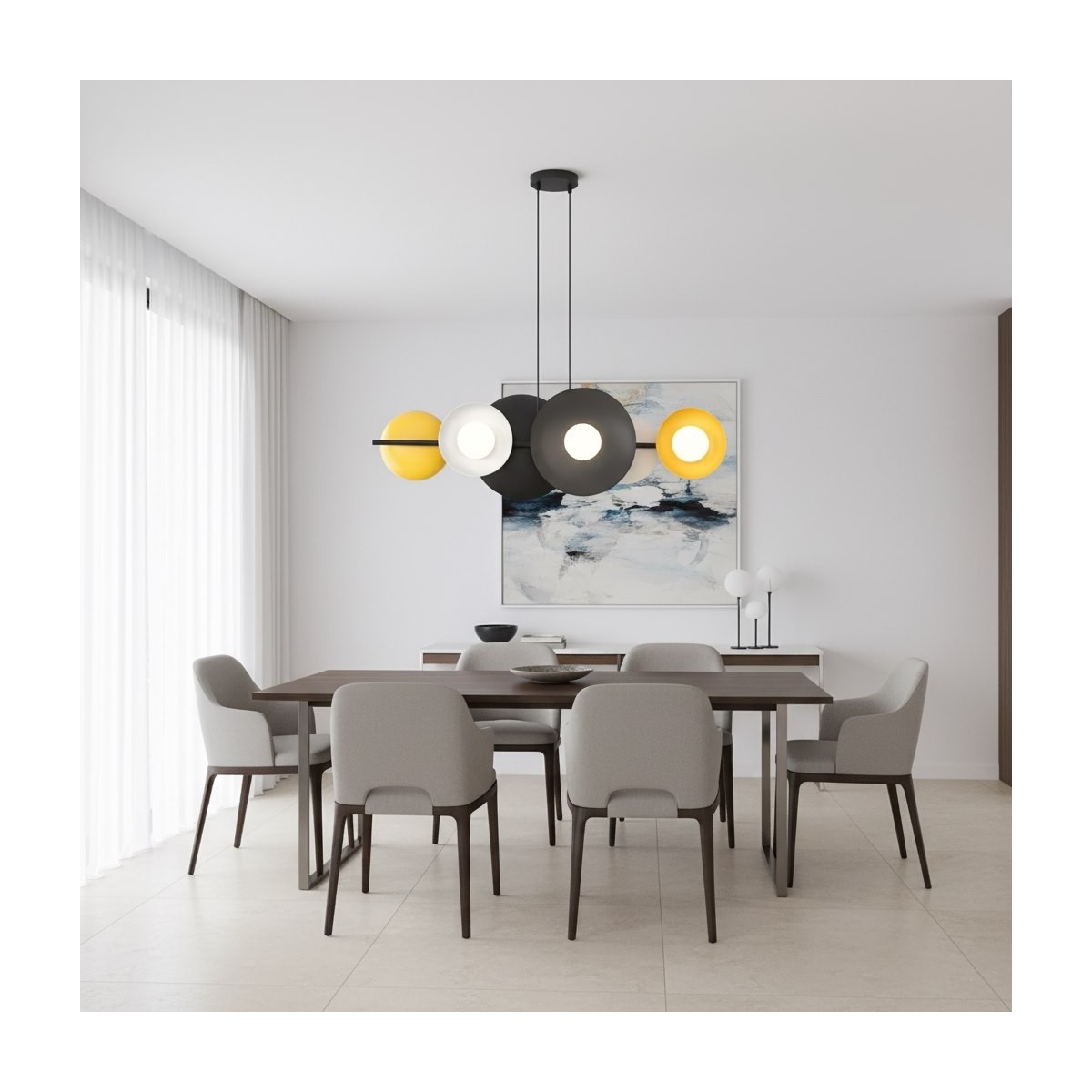 Emibig VOLUM 6 BL MIX EM1485/6 kolor czarny z kategorii lampy wiszące