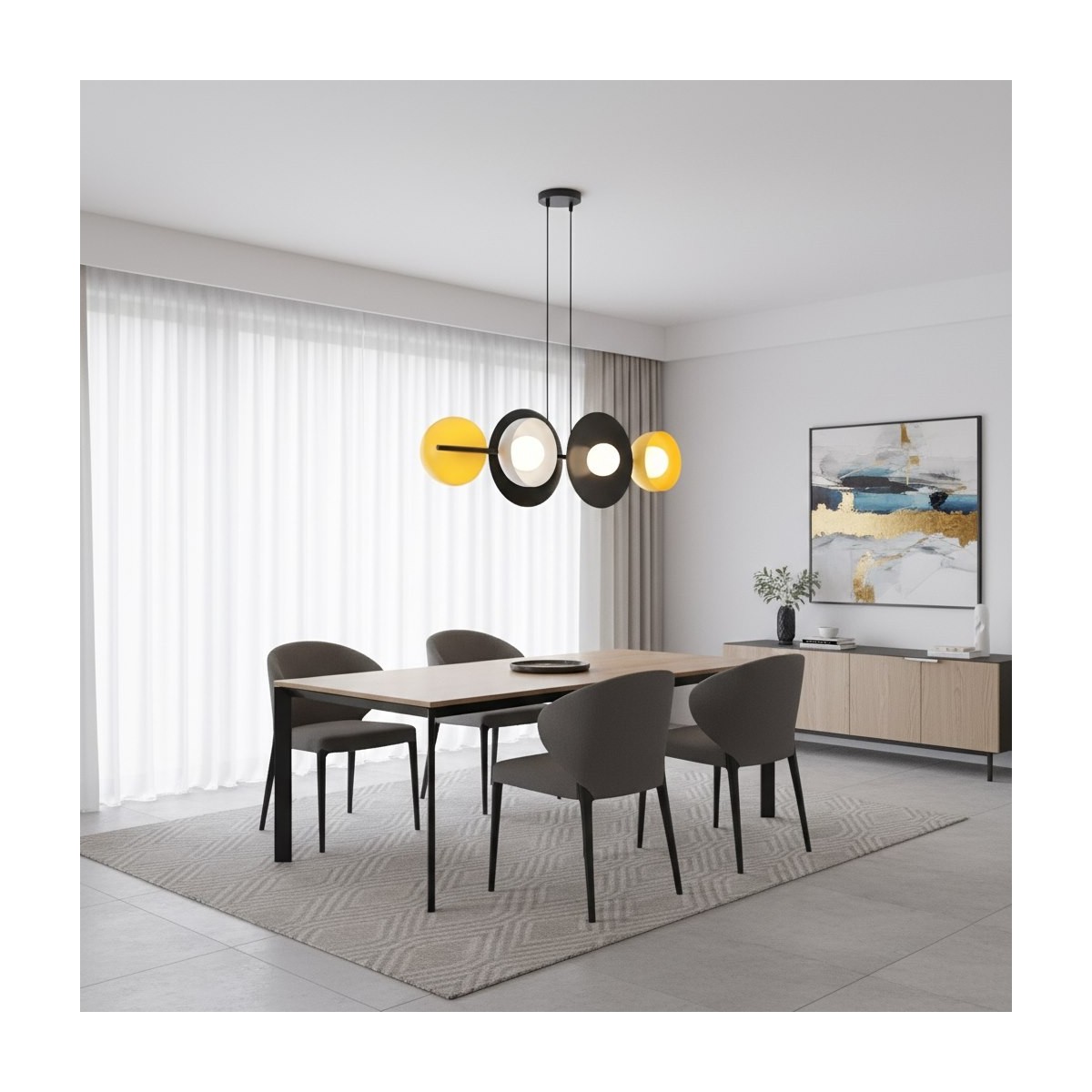 Emibig VOLUM 6 BL MIX EM1485/6 kolor czarny z kategorii lampy wiszące