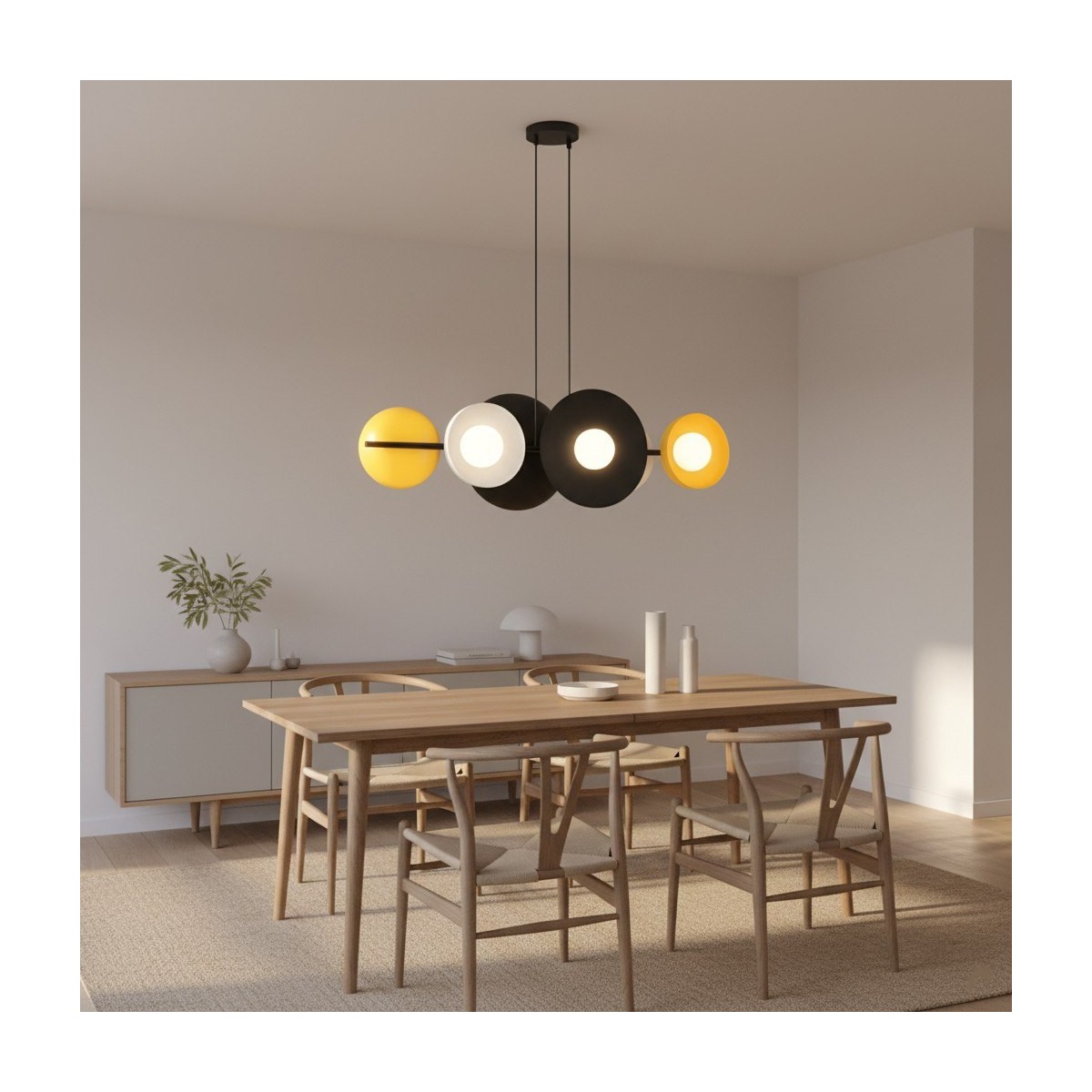 Emibig VOLUM 6 BL MIX EM1485/6 kolor czarny z kategorii lampy wiszące