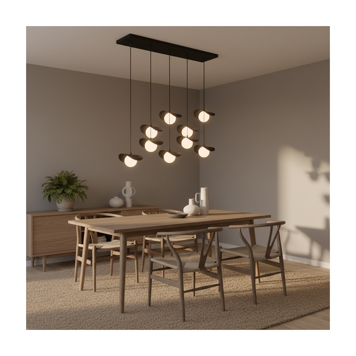 Emibig RITUAL 9 BLACK EM1490/9 kolor czarny z kategorii lampy wiszące