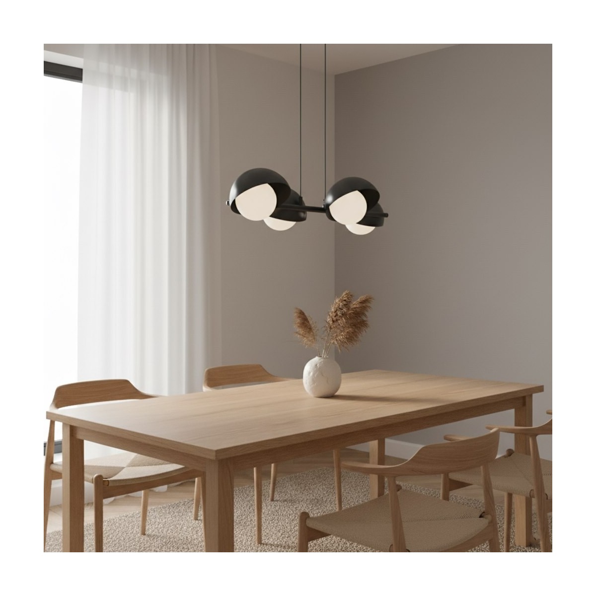 Emibig BOOM 4 BLACK EM1589/4 kolor czarny z kategorii lampy wiszące