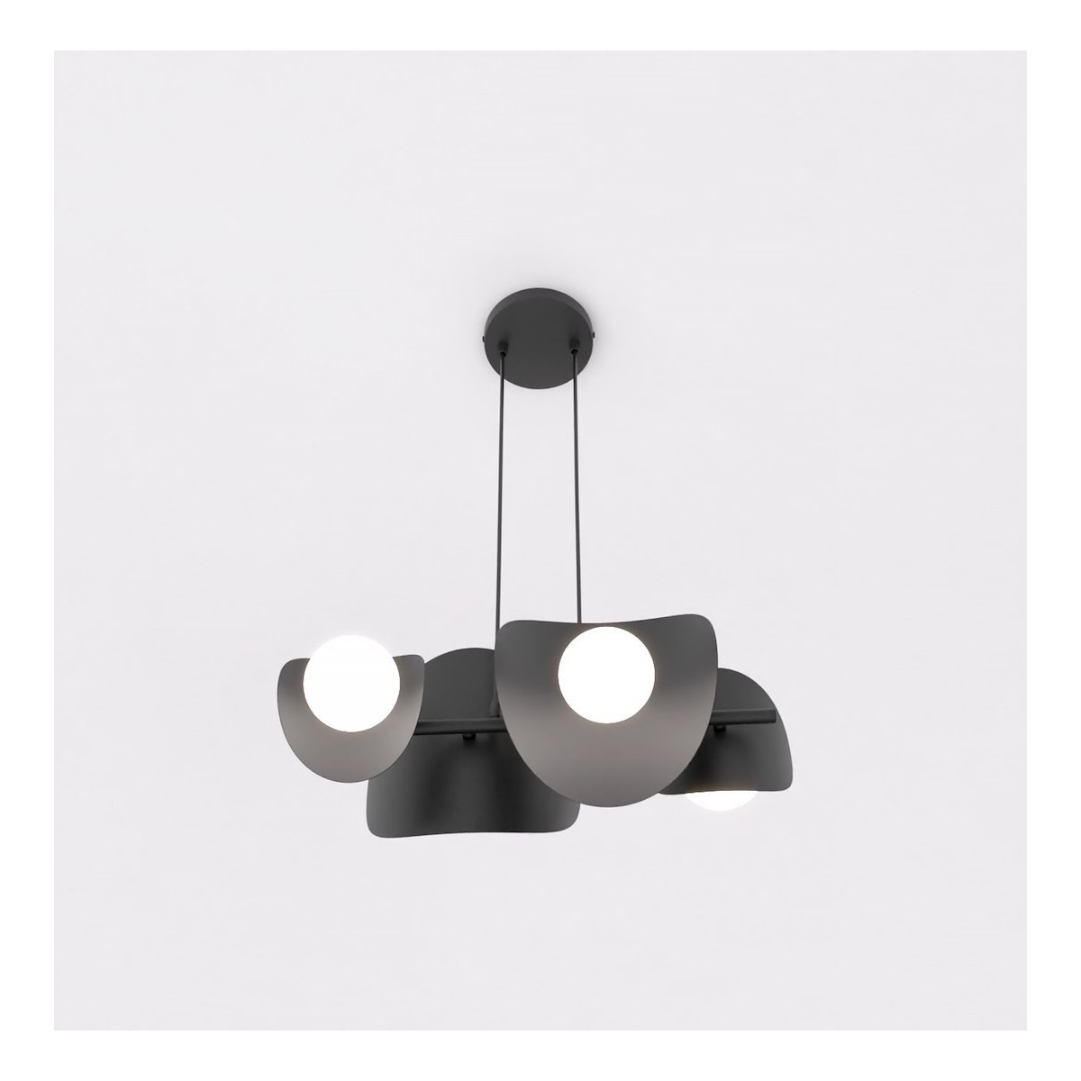 Emibig ELEMENTI 4 BLACK EM1491/4 kolor czarny z kategorii lampy wiszące