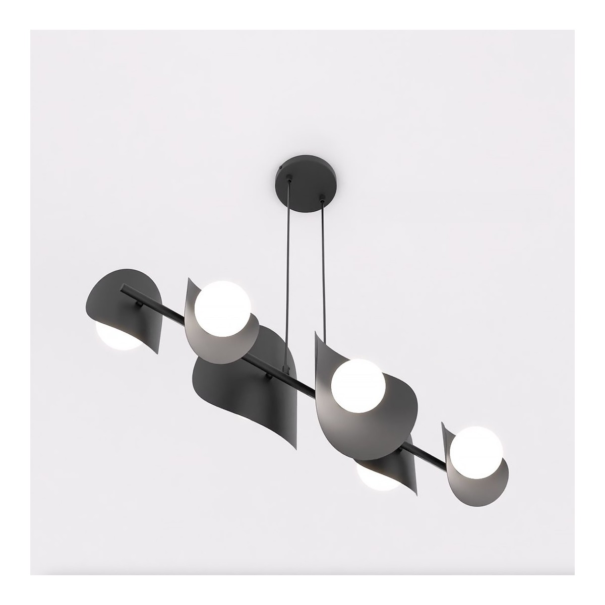 Emibig ELEMENTI 6 BLACK EM1491/6 kolor czarny z kategorii lampy wiszące