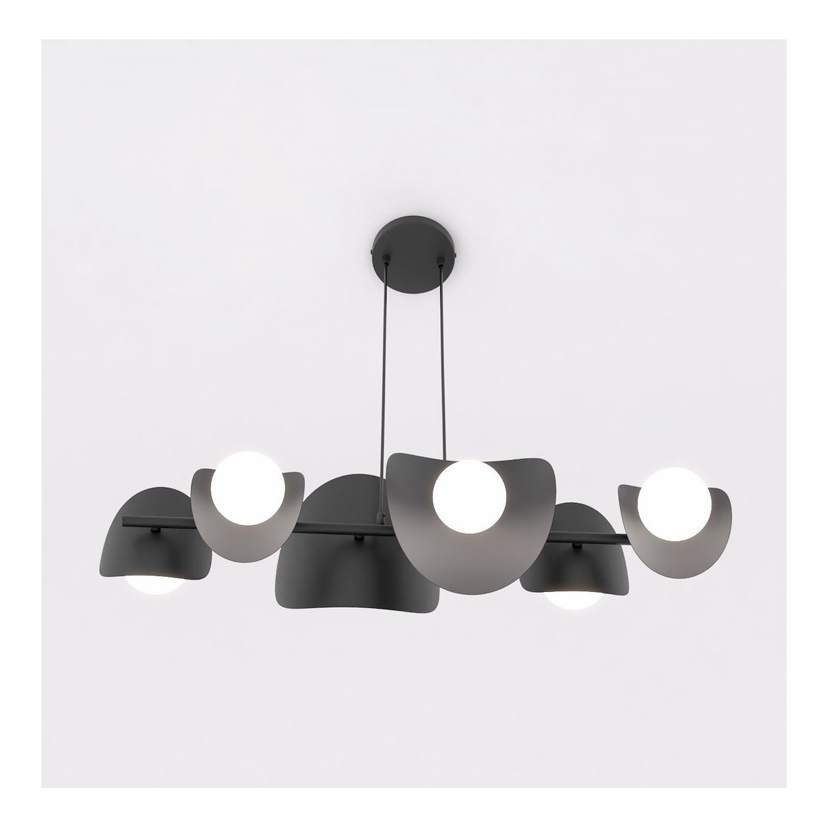 Emibig ELEMENTI 6 BLACK EM1491/6 kolor czarny z kategorii lampy wiszące