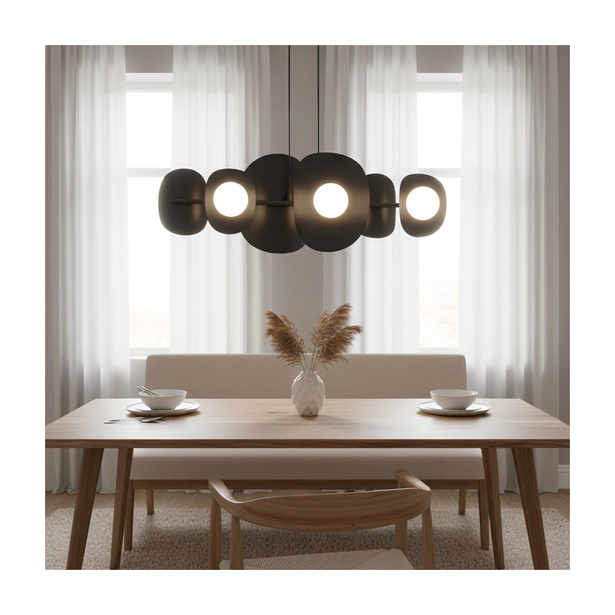 Emibig ELEMENTI 6 BLACK EM1491/6 kolor czarny z kategorii lampy wiszące