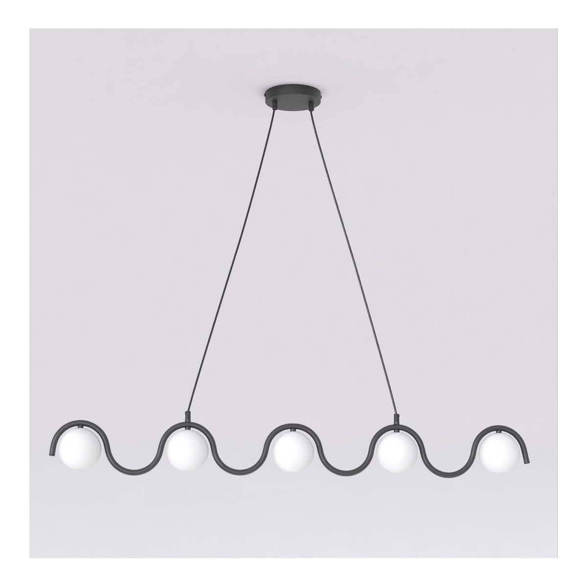 Emibig SINUS BL OPAL EM1582/5 kolor czarny z kategorii lampy wiszące