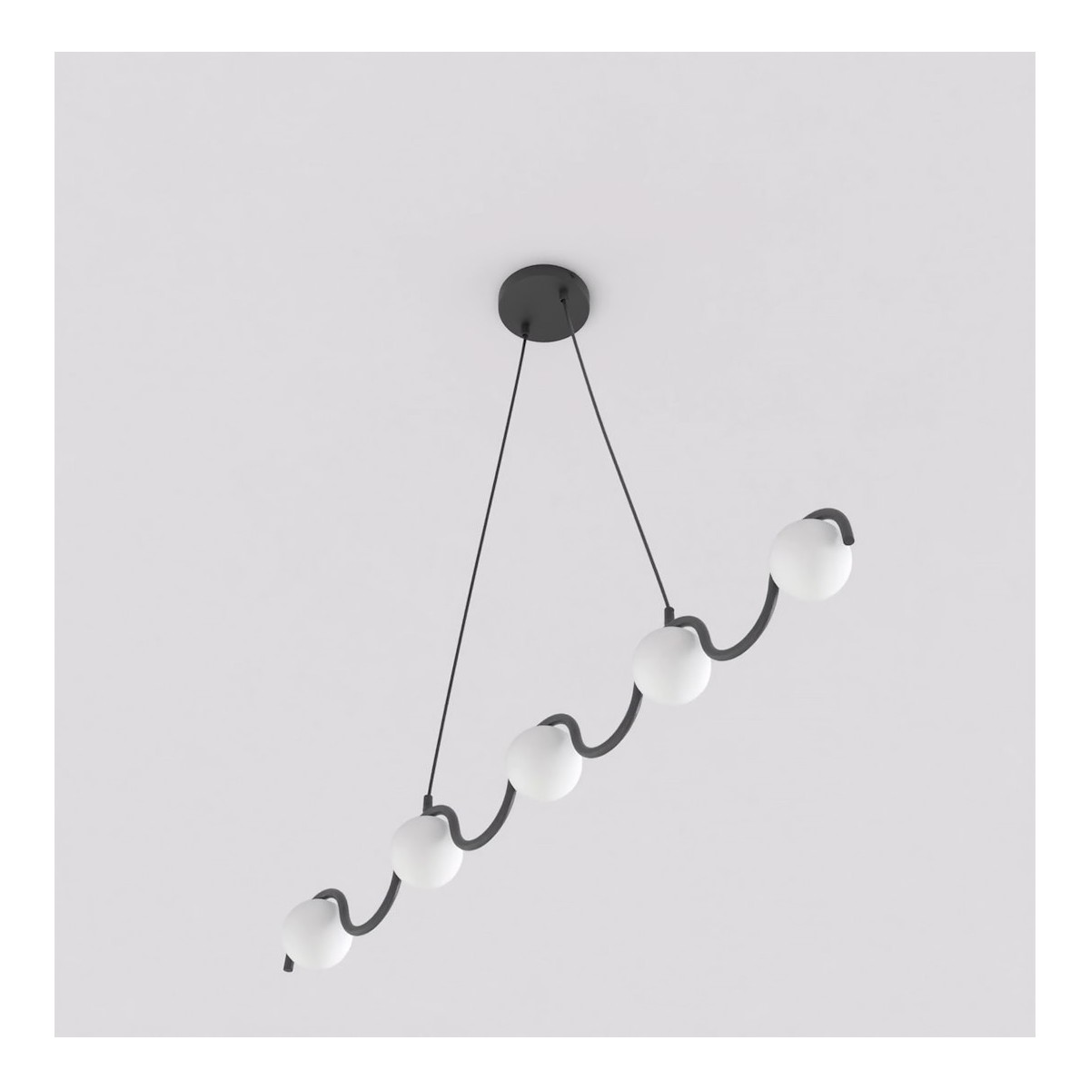 Emibig SINUS BL OPAL EM1582/5 kolor czarny z kategorii lampy wiszące